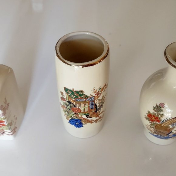 Japanese Vase Set pottery - Picture 3 of 7